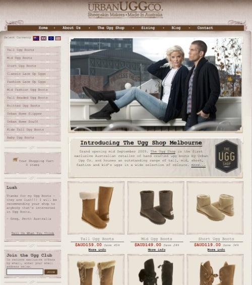 New Urban Ugg Co. Website
